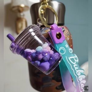 Purple Bubble Tea Keychain/Bag Charm NWT